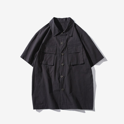 Chinese men's short sleeve shirt - Urban Nomads