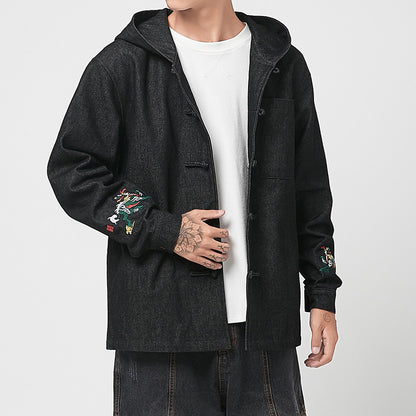 Chinese Style Men's Hooded Tang Suit jacket - Urban Nomads