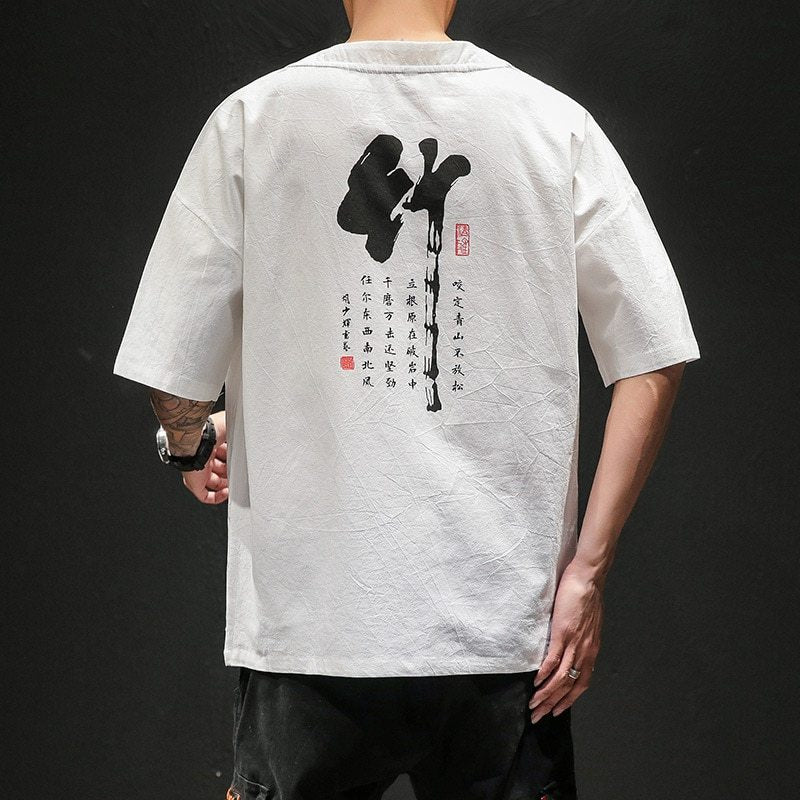 Chinese style Mens printed casual t-shirt - Urban Nomads