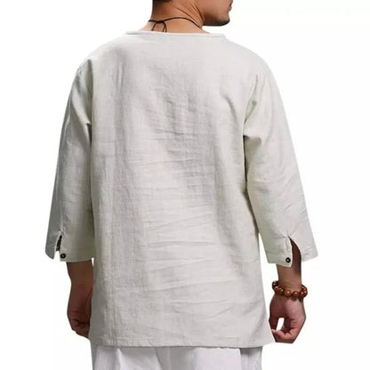 Men's linen long sleeve shirt - Urban Nomads