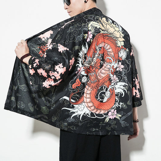 Men's Chinese Fenglong Tuxiangyun Kimono Cardigan - Urban Nomads