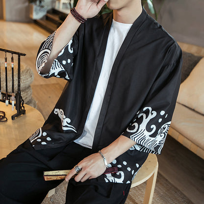 Men's Chinese Fenglong Tuxiangyun Kimono Cardigan - Urban Nomads