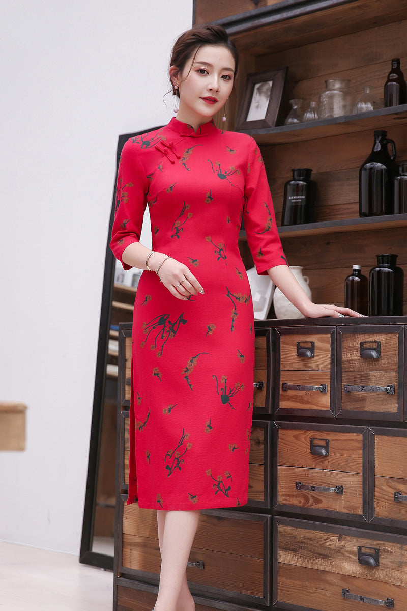 Chinese style cheongsam dress - Urban Nomads